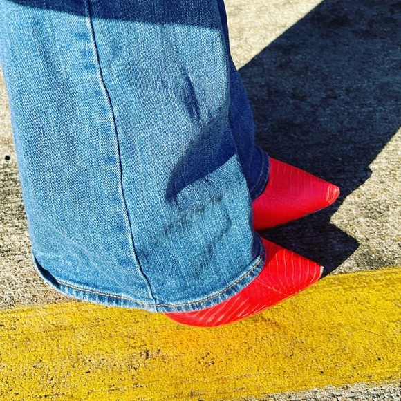 Rachel Roy Neon Tangerine Textured Pumps - Picture 3 of 9